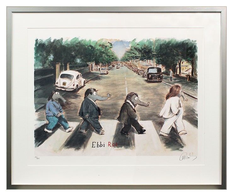 Otto Waalkes - EBBI ROT - Original Grafik auf Büttenpapier