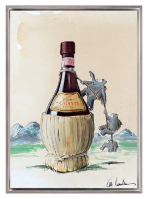 Otto Waalkes - ERSTBESTEIGUNG DES MONTE CHIANTI - ORIGINAL PIGMENTGRAFIK AUF LEI...