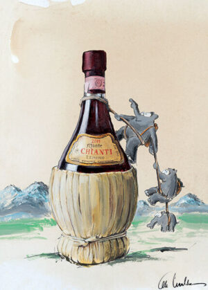 Otto Waalkes - ERSTBESTEIGUNG DES MONTE CHIANTI - ORIGINAL PIGMENTGRAFIK AUF LEI...