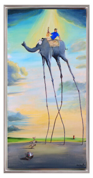 Otto Waalkes - HOCH IM NORDEN - Original Pigmentgrafik auf Leinwand