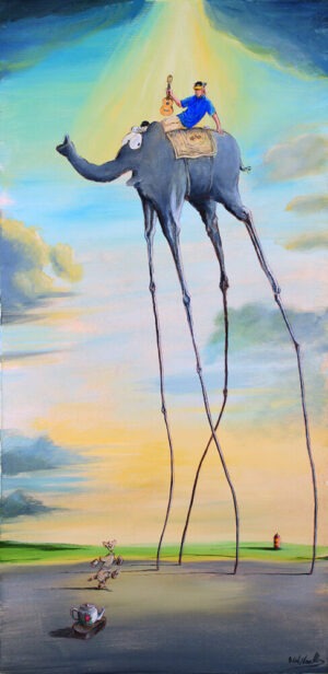 Otto Waalkes - HOCH IM NORDEN - Original Pigmentgrafik auf Leinwand