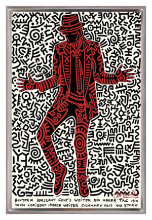 Otto Waalkes - HOMMAGE AN KEITH II - ORIGINAL PIGMENTGRAFIK AUF LEINWAND