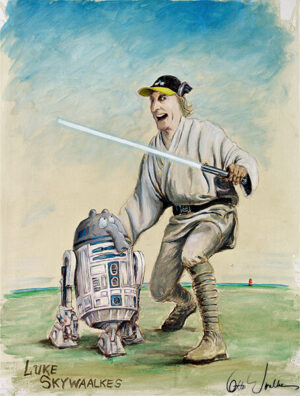 Otto Waalkes -LUKE SKYWAALKES - Original Pigmentgrafik auf Leinwand