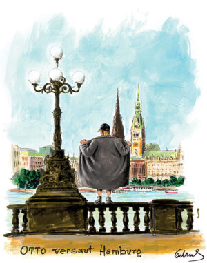 Otto Waalkes - OTTO VERSAUT HAMBURG - Original Pigmentgrafik auf Leinwand