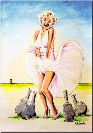 Otto Waalkes - Ostfriesischer Föhn IV - ORIGINAL PIGMENTGRAFIK AUF LEINWAND