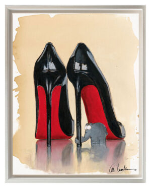 Otto Waalkes - RED IS THE COLOR - YES IT IS II - ORIGINAL PIGMENTGRAFIK AUF LEIN...