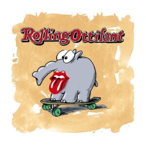 Otto Waalkes - Rolling Ottifant - Original Grafik auf Büttenpapier