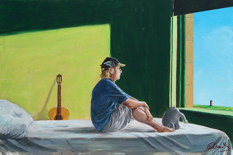 Otto Waalkes - SITTIN' IN THE MORNING SUN - Original Pigmentgrafik auf Leinwand