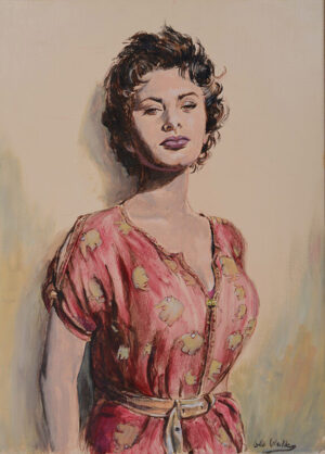 Otto Waalkes - SOPHIA - Original Pigmentgrafik auf Leinwand