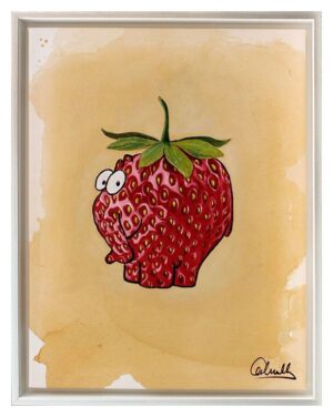 Otto Waalkes - Schtrorbärri - Erdbeere - ORIGINAL PIGMENTGRAFIK AUF LEINWAND