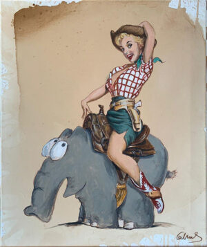 Otto Waalkes - TICKET TO RIDE - Original Pigmentgrafik auf Leinwand