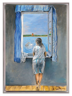 Otto Waalkes - ZIMMER MIT AUSBLICK - ORIGINAL PIGMENTGRAFIK AUF LEINWAND