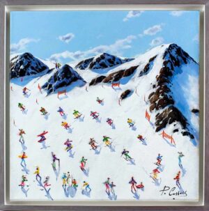 PAOLA CASSAIS - Auf der Piste - original Gemälde auf Leinwand