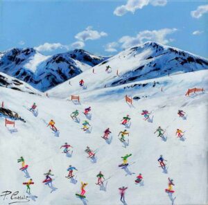 Paola Cassais - ABFAHRT - original Gemälde auf Leinwand