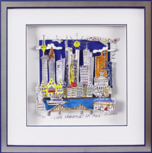 Paolo Randazzo - I LOVE FRANKFURT AM MAIN - Original 3D Bild handsigniert
