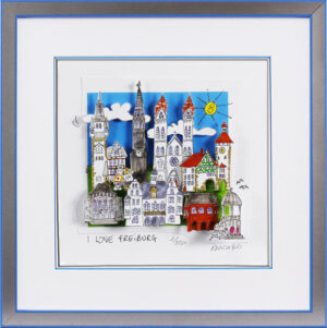 Paolo Randazzo - I LOVE FREIBURG - Original 3D Bild handsigniert