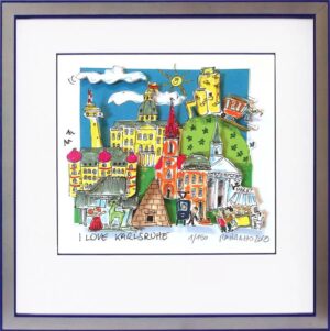 Paolo Randazzo - I LOVE KARLSRUHE - Original 3D Bild handsigniert