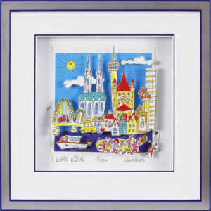 Paolo Randazzo - I LOVE KÖLN - Original 3D Bild handsigniert