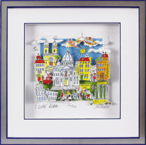 Paolo Randazzo - I LOVE ROMA - Original 3D Bild handsigniert