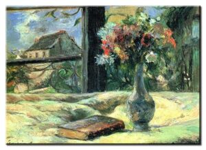 Paul Gauguin Bilder - Blumenvase im Fenster-30 x 40 cm