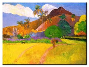 Paul Gauguin Bilder - Landschaft auf Tahiti-20 x 30 cm