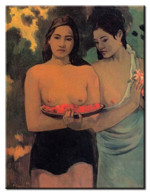 Paul Gauguin Bilder - Zwei tahitische Frauen-50 x 70 cm