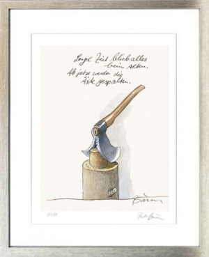 Peter Bauer - Lange Zeit - original Pigmentgrafik handsigniert