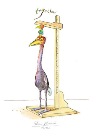 Peter Bauer - TOGETHER - Vögel - original Pigmentgrafik handsigniert