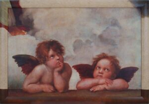 Raphael da Urbino - Angeli  Engel im Unikatrahmen