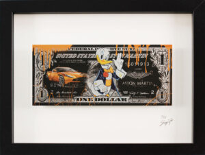 SKYYLOFT Bilder - ASTON MARTIN Dollar - Bild mit Museumsglas und Bilderrahmen