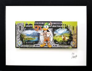 SKYYLOFT Bilder - BAVARIA DONALD Dollar - Bild mit Museumsglas und Bilderrahmen