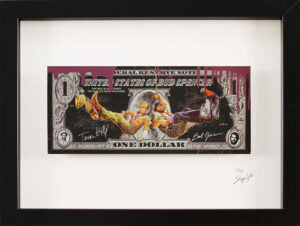 SKYYLOFT Bilder - BUD SPENCER Dollar - Bild mit Museumsglas und Bilderrahmen