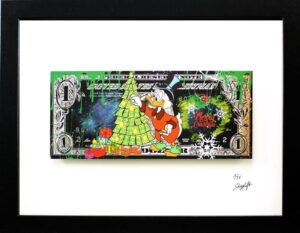 SKYYLOFT Bilder - CHRISTMAS Dollar - Bild mit Museumsglas und Bilderrahmen