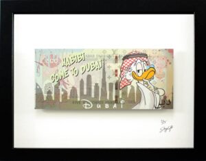 SKYYLOFT Bilder - DUBAI Habibi Dollar - Bild mit Museumsglas und Bilderrahmen