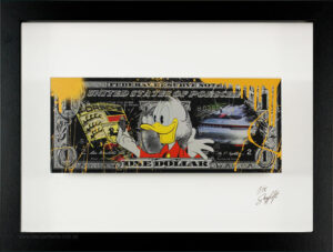 SKYYLOFT Bilder - Dagobert Porsche Key Dollar - mit Museumsglas und Bilderrahmen...