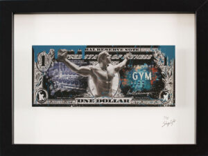 SKYYLOFT Bilder - FITNESS Dollar - Bild mit Museumsglas und Bilderrahmen