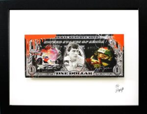 SKYYLOFT Bilder - FORMEL 1 SENNA Dollar - Bild mit Museumsglas und Bilderrahmen