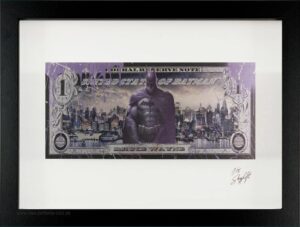 SKYYLOFT Bilder - GOTHAM CITY 2.0 Dollar - Bild mit Museumsglas und Bilderrahmen...