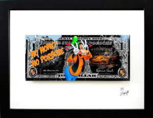 SKYYLOFT Bilder - Goofy Dollar - No Money No Porsche - Bild mit Museumsglas und ...