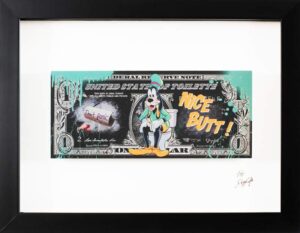 SKYYLOFT Bilder - Goofy Nice Butt Dollar - Bild mit Museumsglas und Bilderrahmen