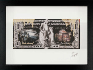 SKYYLOFT Bilder - JAMES DEAN - Dollar - Bild mit Museumsglas und Bilderrahmen