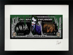 SKYYLOFT Bilder - JOKER GOTHAM 2.0 Dollar - Bild mit Museumsglas und Bilderrahme...