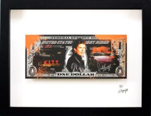 SKYYLOFT Bilder - KNIGHT RIDER Dollar - Bild mit Museumsglas und Bilderrahmen
