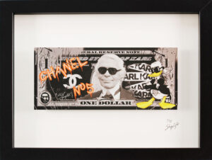 SKYYLOFT Bilder - LAGERFELD Dollar - Bild mit Museumsglas und Bilderrahmen      ...