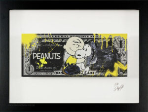 SKYYLOFT Bilder - PEANUTS Dollar - Bild mit Museumsglas und Bilderrahmen