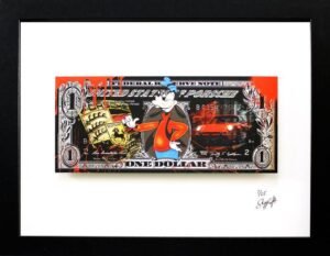 SKYYLOFT Bilder - PORSCHE GOOFY Dollar - Bilderrahmen mit Museumsglas