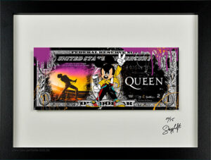 SKYYLOFT Bilder - Queen Dollar - Mickey Mercury - Bilderrahmen mit Museumsglas