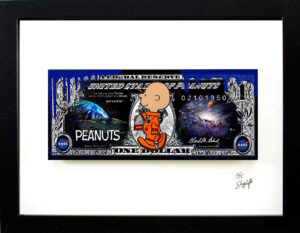 SKYYLOFT Bilder - Space Peanuts - Dollar - Bild mit Museumsglas und Bilderrahmen...
