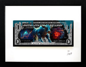 SKYYLOFT - Bullrun Dollar - Bild mit Museumsglas und Bilderrahmen