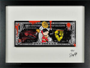 SKYYLOFT - Formel 1 Ferrari Dollar - Bild mit Museumsglas und Bilderrahmen